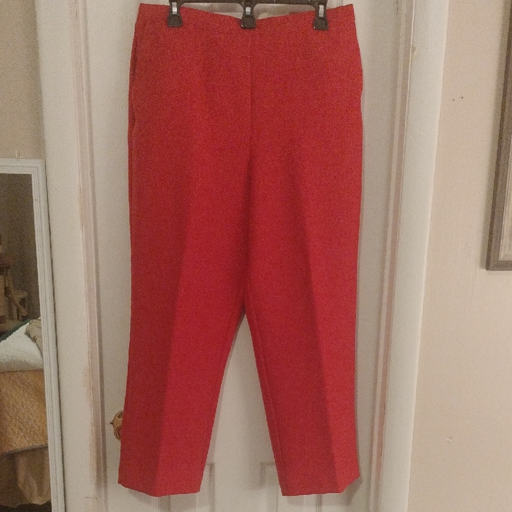 Alfred Dunner Red Ankle Pants